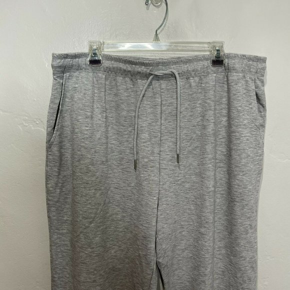 H Halston Studio Women's Joggers Sweatpants Size XL Heather Glacier Gray $68 NWT - Picture 3 of 10